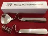 Besteck Honigspirale und -löffel mit Knick